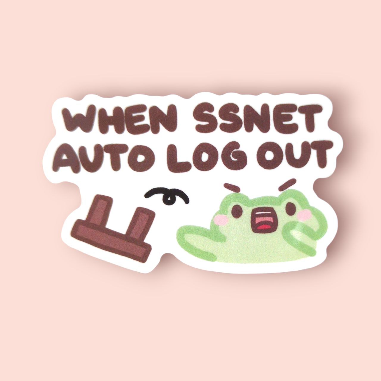 When SSNET Auto Log Out Vinyl Sticker