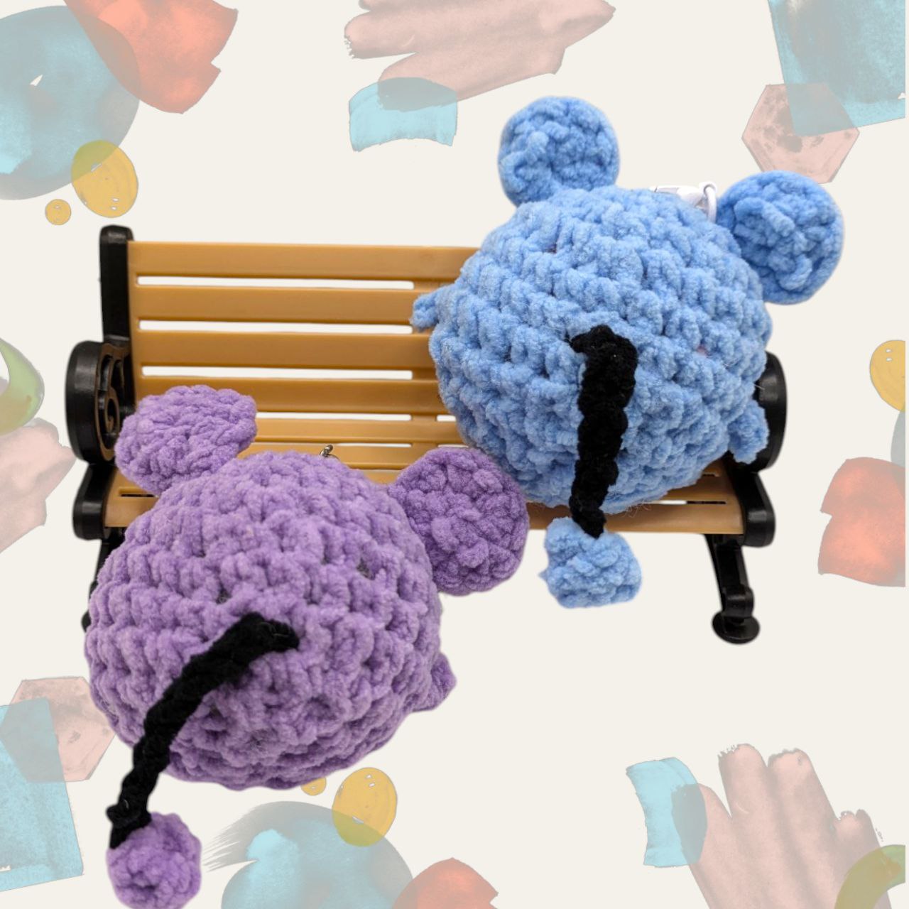 Marill Squeaky Crochet Keychain