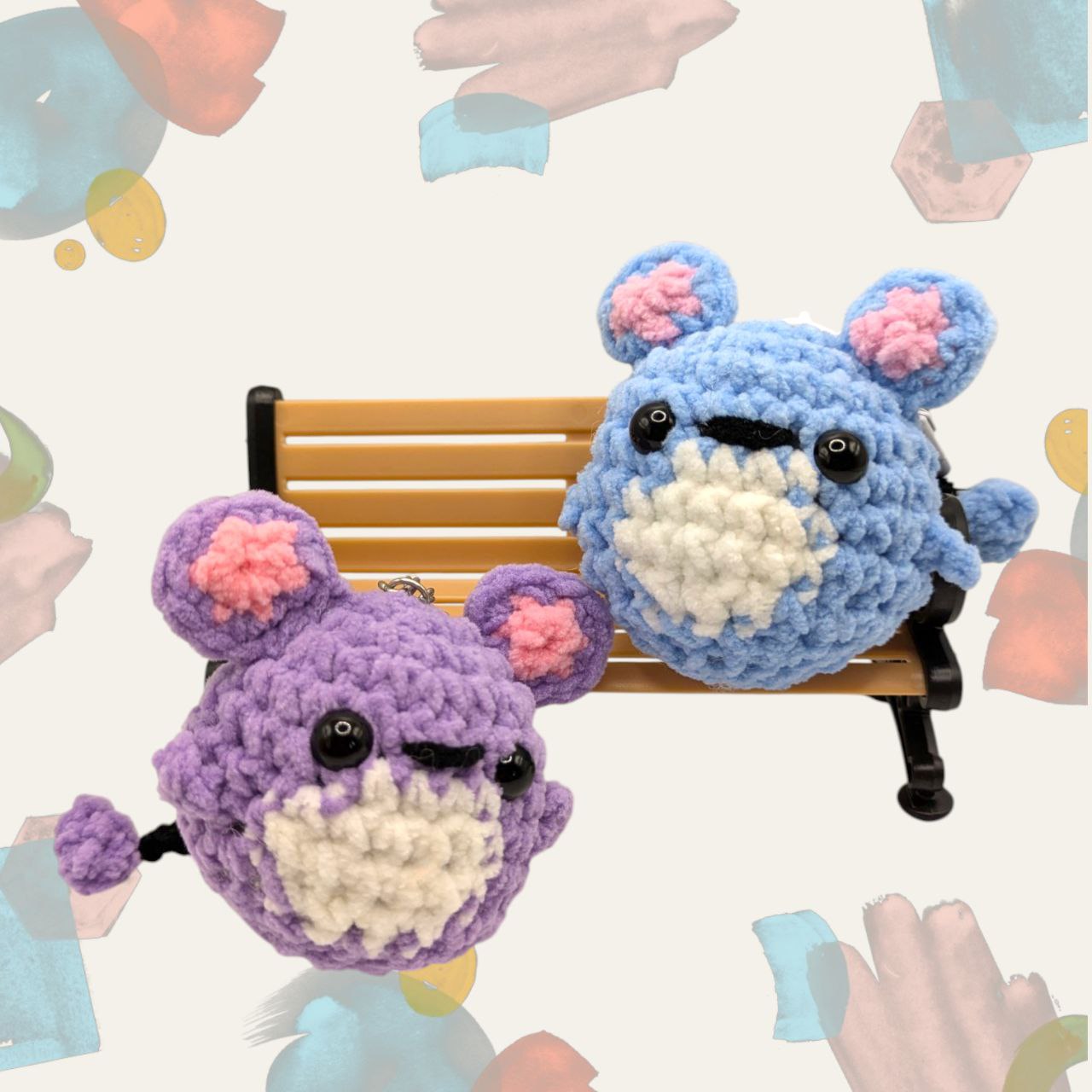 Marill Squeaky Crochet Keychain