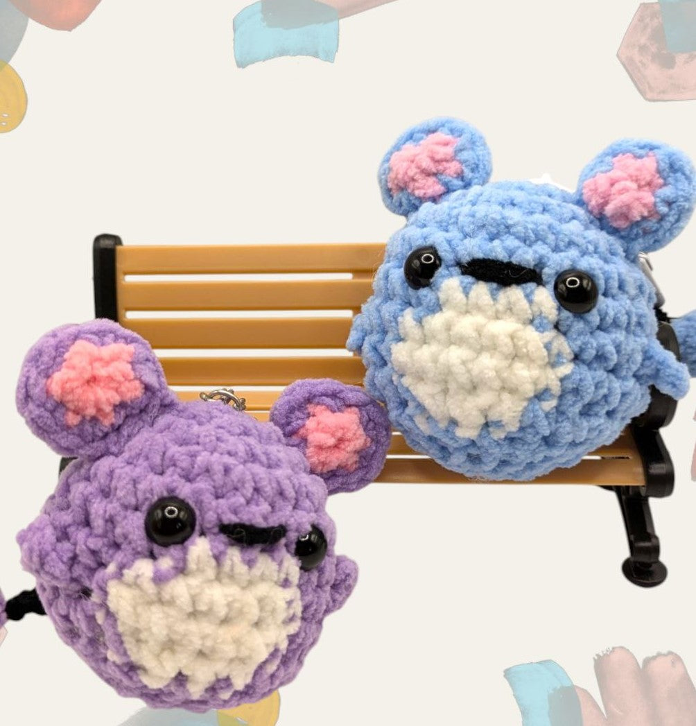 Marill Squeaky Crochet Keychain
