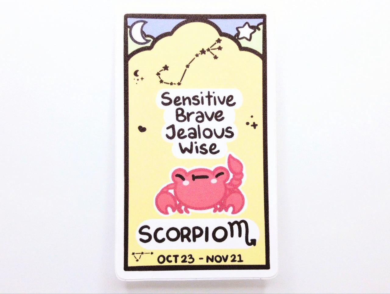 Scorpio Horoscope Card Vinyl Sticker