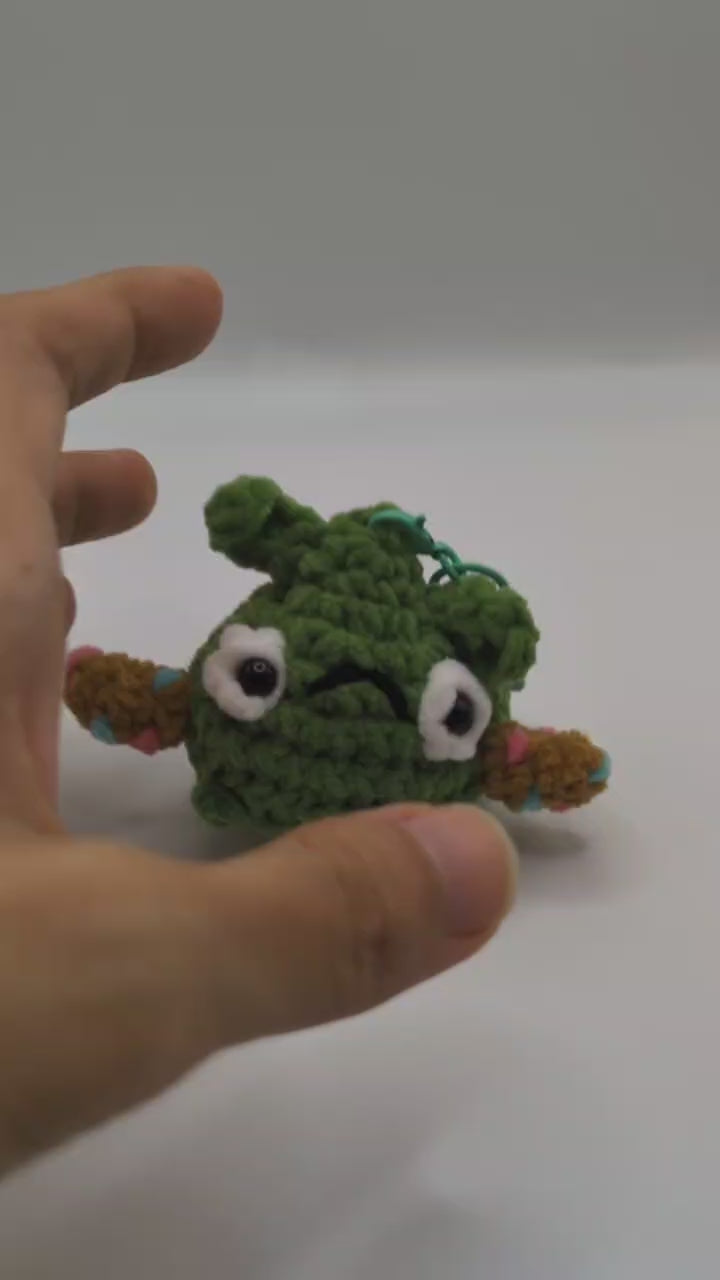 Trubbish Squeaky Crochet Keychain