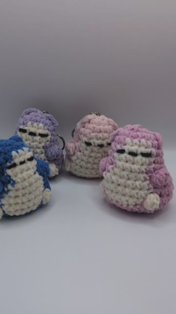 Snorlax Squeaky Crochet Keychain