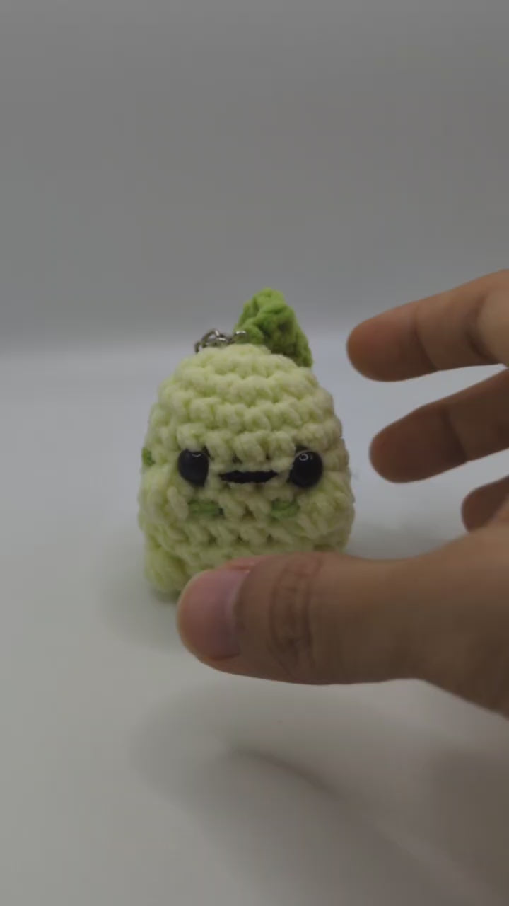 Chikorita Squeaky Crochet Keychain