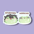 Studying Vs Working Vinyl Sticker